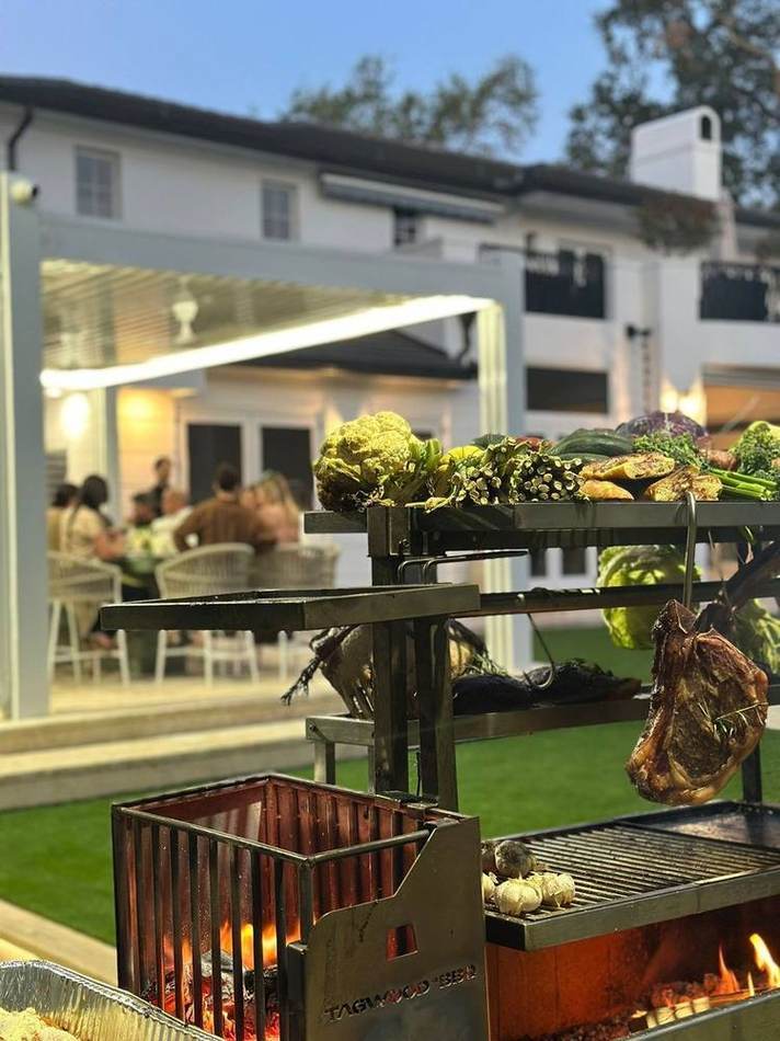 Asado grills at a private home. Chef Tasos Luxury Dining, Miami