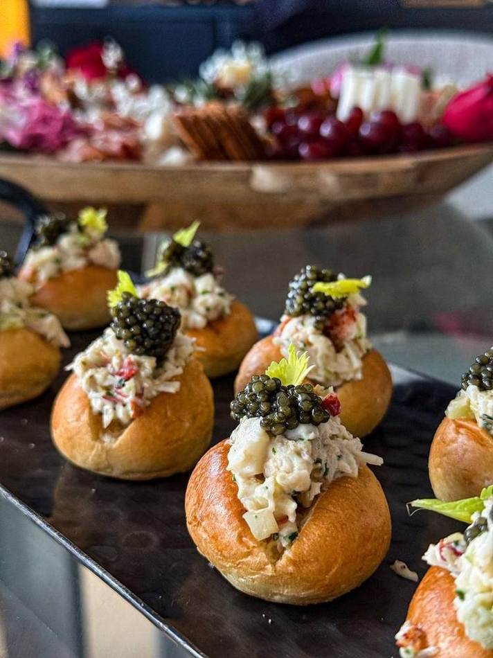 Lobster rolls with caviar. Chef Tasos Luxury Dining, Miami