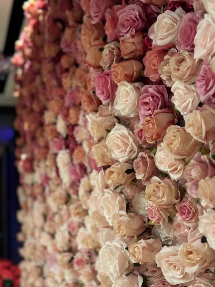Rose wall, blush. Chef Tasos Luxury Dining, Miami