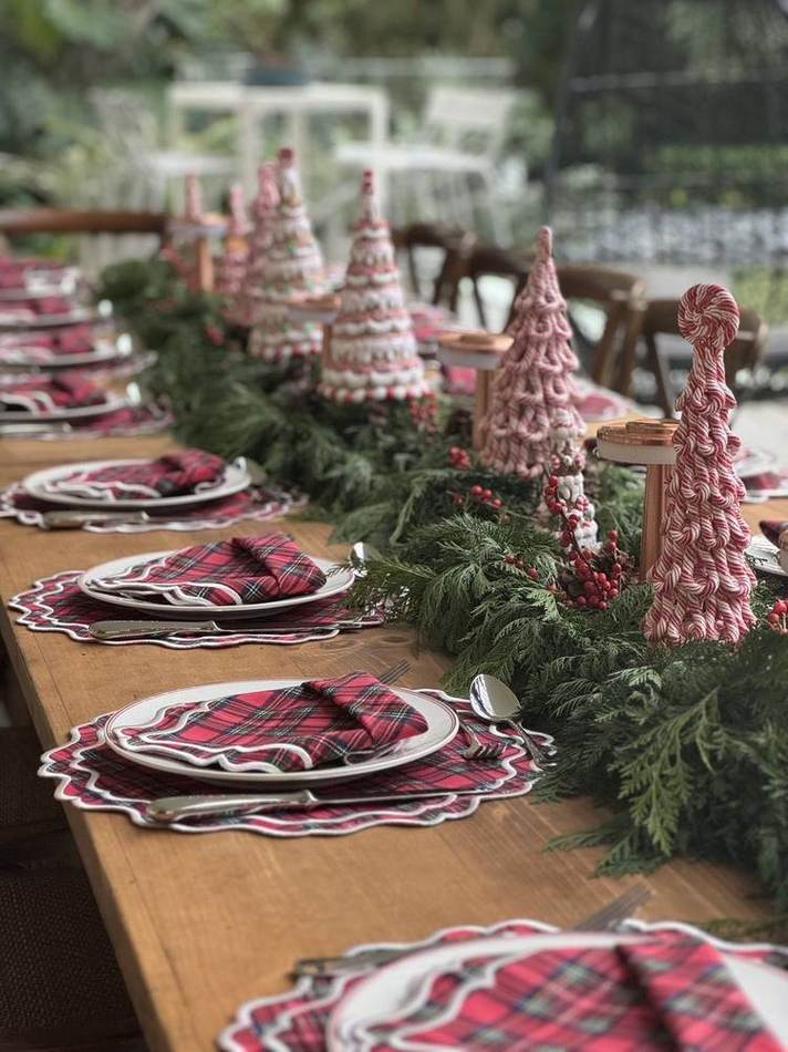 Christmas table, wide. Chef Tasos Luxury Dining, Miami