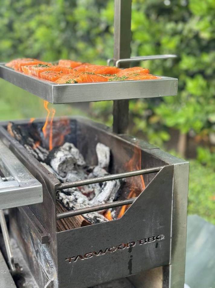 Asado grill in the garden. Chef Tasos Luxury Dining, Miami