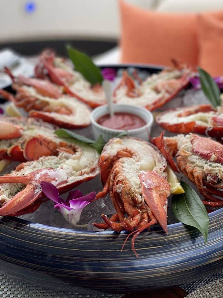 Lobster platter. Chef Tasos Luxury Dining, Miami