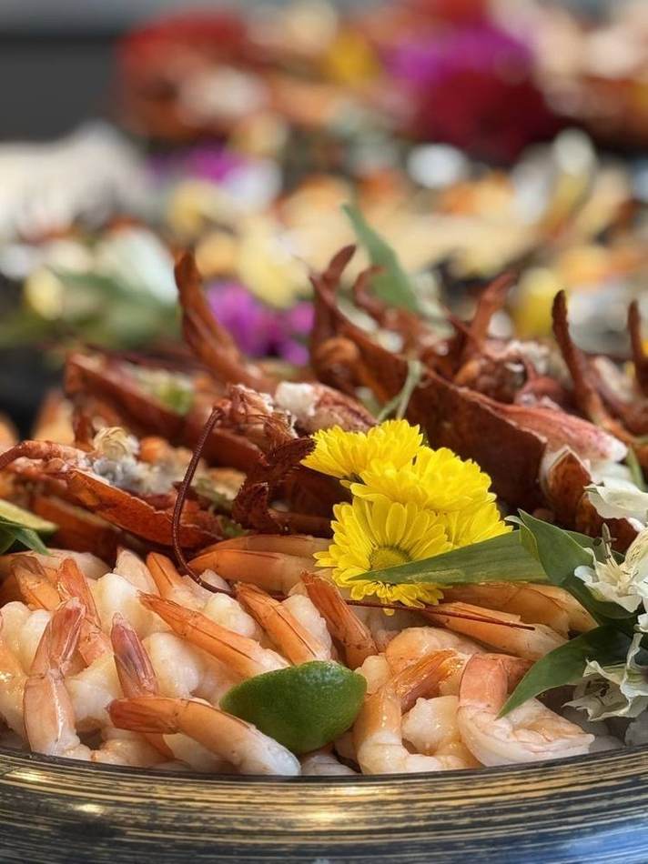 Shrimp and lobster platter. Chef Tasos Luxury Dining, Miami