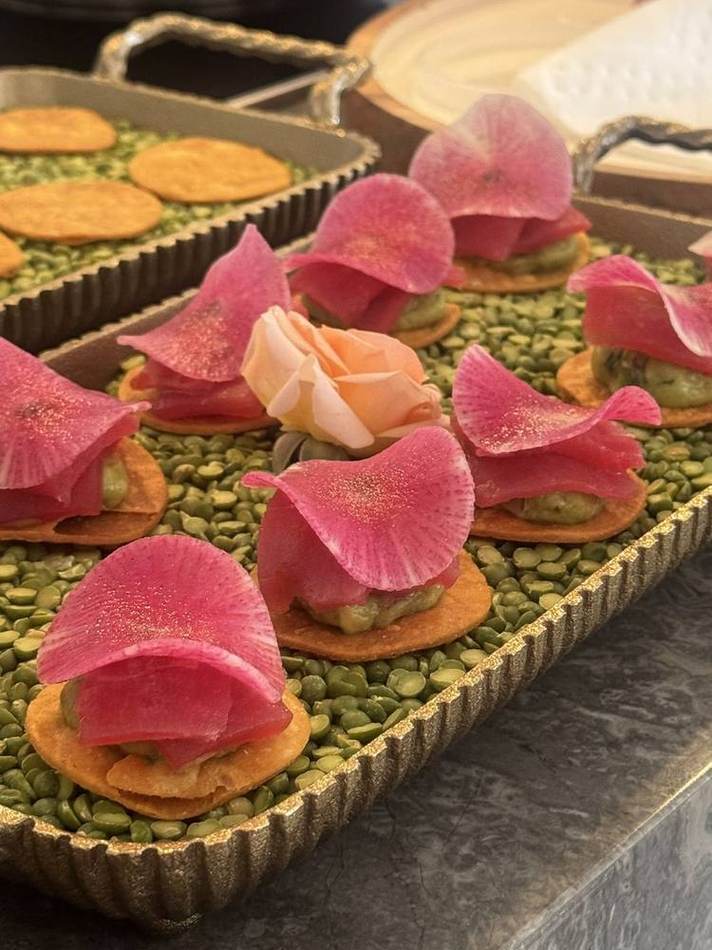 Prosciutto and pea tart. Chef Tasos Luxury Dining, Miami
