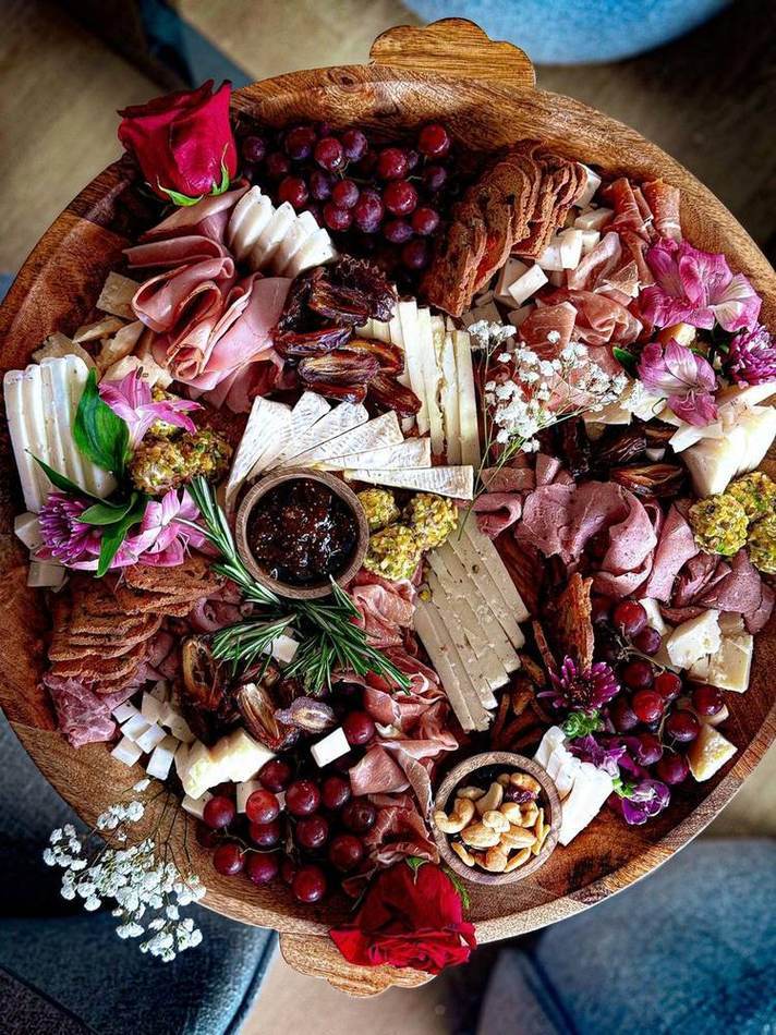 Grazing board, overhead. Chef Tasos Luxury Dining, Miami