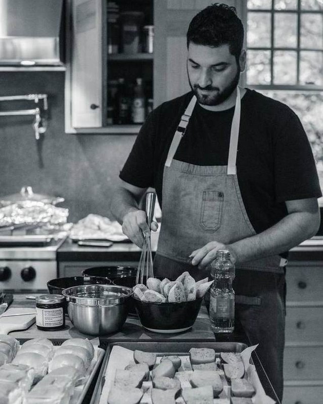 Chef Tasos at work in the kitchen