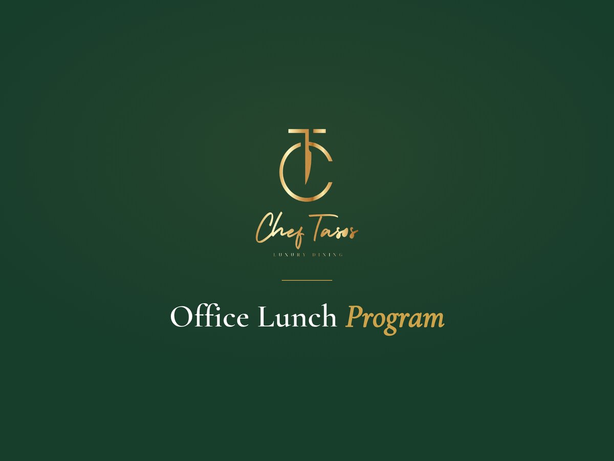 Office lunch program. Chef Tasos Luxury Dining, Miami